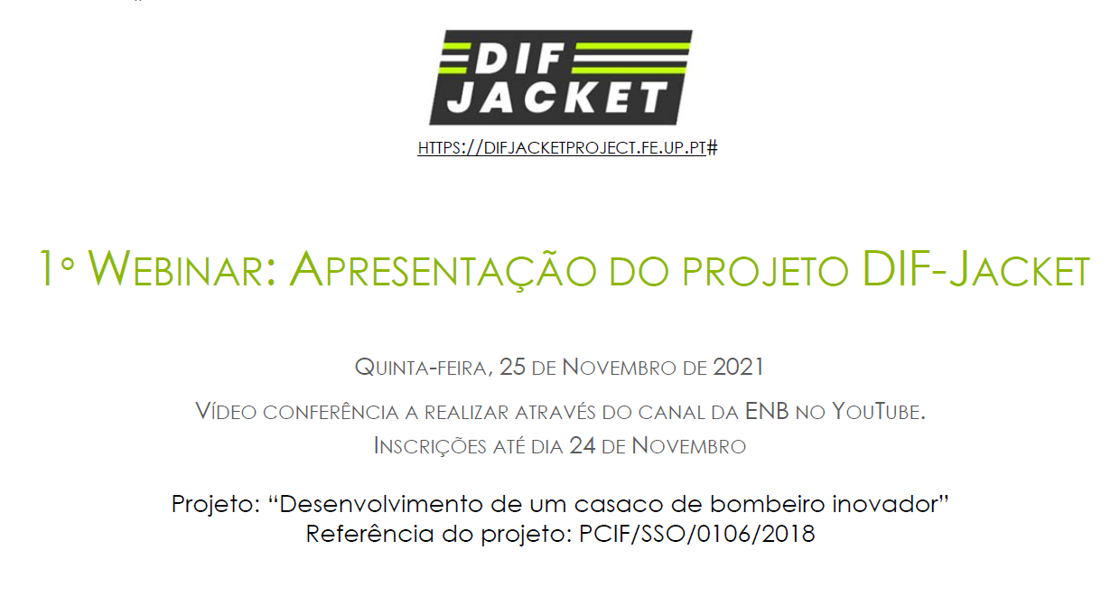 1º Webinar: Apresentação do Projeto DIF-Jacket 