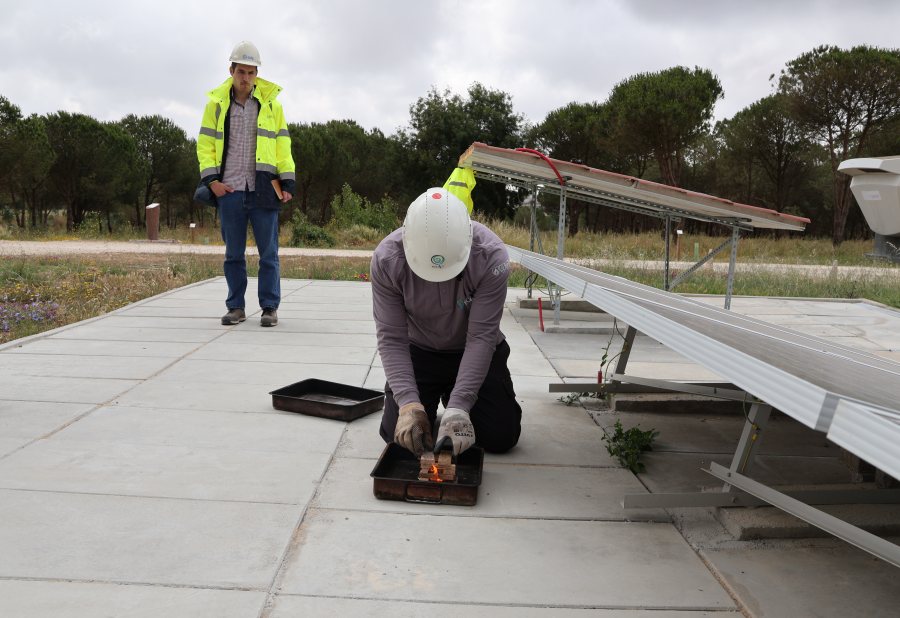 teste de fogo em paineis fotovoltaicos